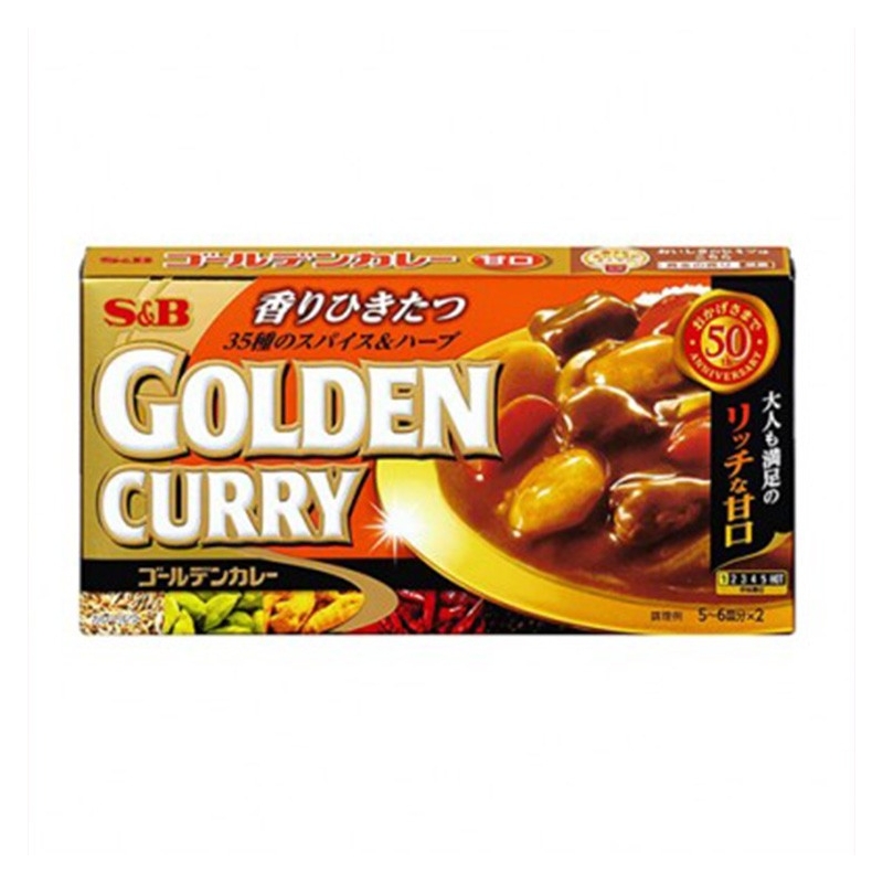 日本S＆B黄金咖喱块(甜味) 60/198G