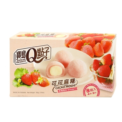 宝岛Q点子可可麻糬草莓味 24/80G