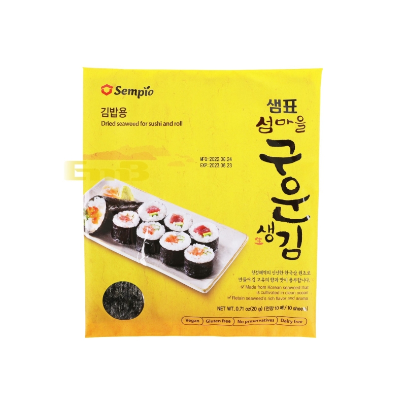 ALGA PARA SUSHI 10 HOJAS SEMPIO 50/20G