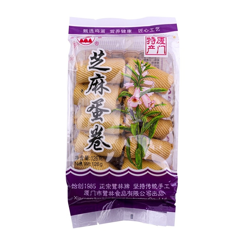 SURTIDO DE BARQUILLO SABOR SESAMOLL  鹭林芝麻蛋卷 40/126G