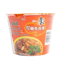 统一来一桶红椒牛肉面*桶 12/110G