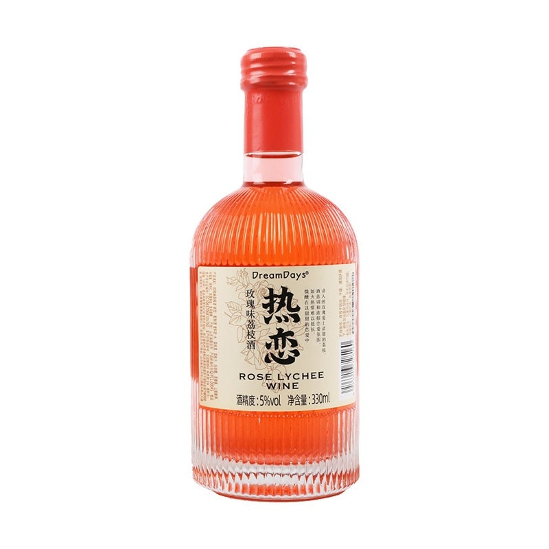 鎏金瓶热恋玫瑰荔枝酒 12/330ML 5％VOL