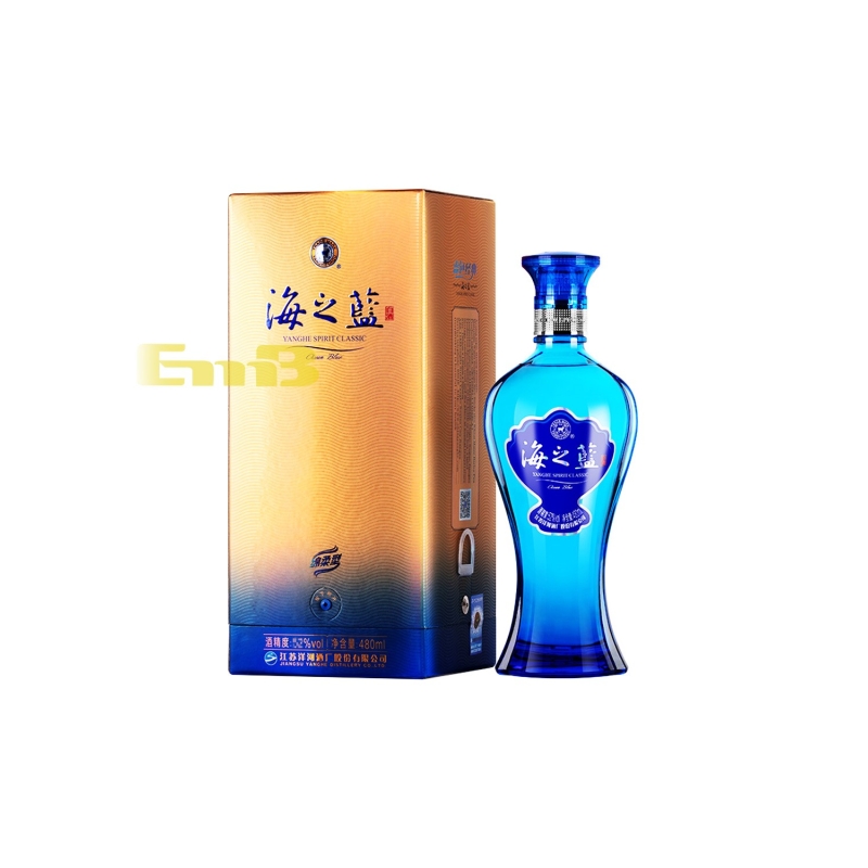 AGUARDIENTE YANGHE 洋河海之蓝绵柔型白酒 6/500ML 52％VOL