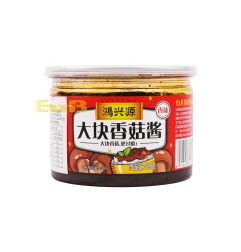 SALSA CON SABOR A SHITAKE PIC HXY 鸿兴源大块香菇酱(香辣味) 24/400G