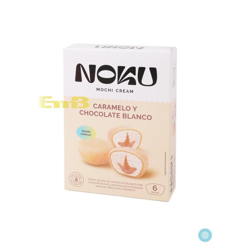 MOCHI DE CARAMELO Y CHOCO. BLANCO NOKU冰冻麻糬(焦糖白巧克力味) 10/210G 6个装