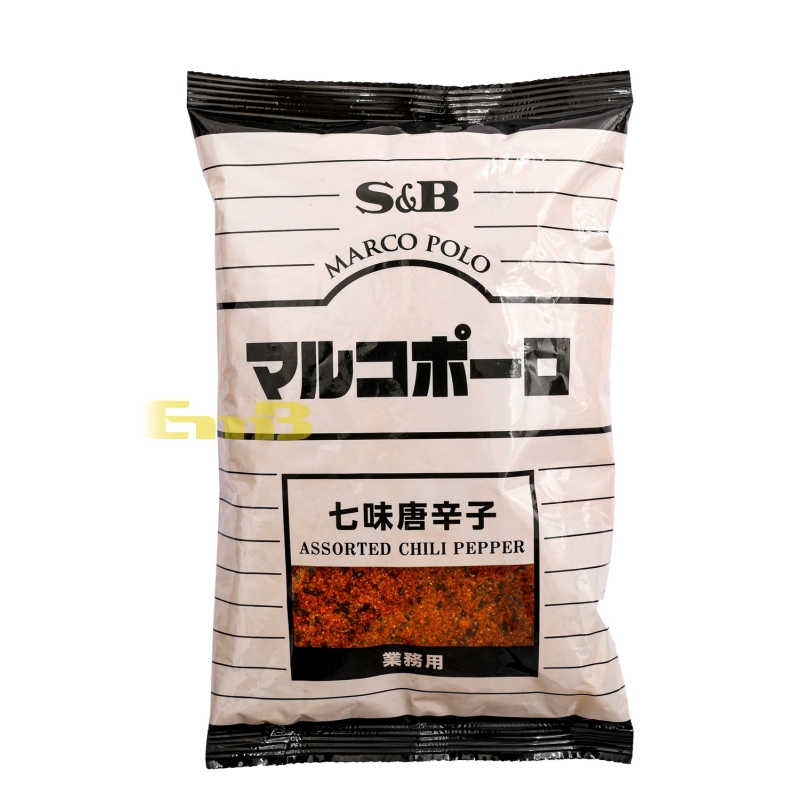 CHILE EN POLVO S&B 30/300G 日本S&B七味唐辛子 30/300G 白色包装