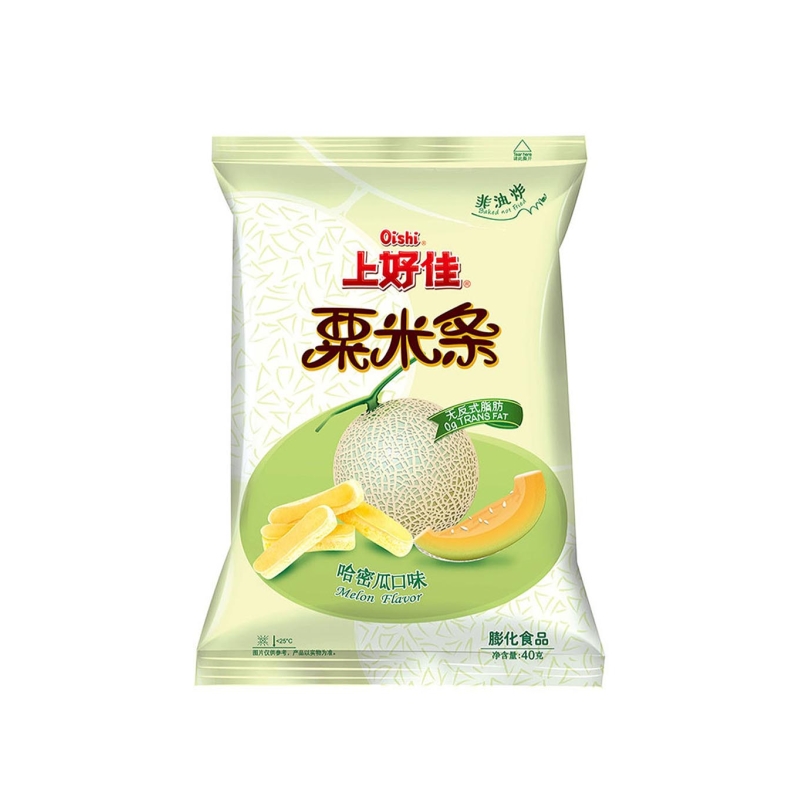 BARQUILLO DE MAIZ SABOR MELON OISHI 上好佳粟米条(哈密瓜味) 20/40G