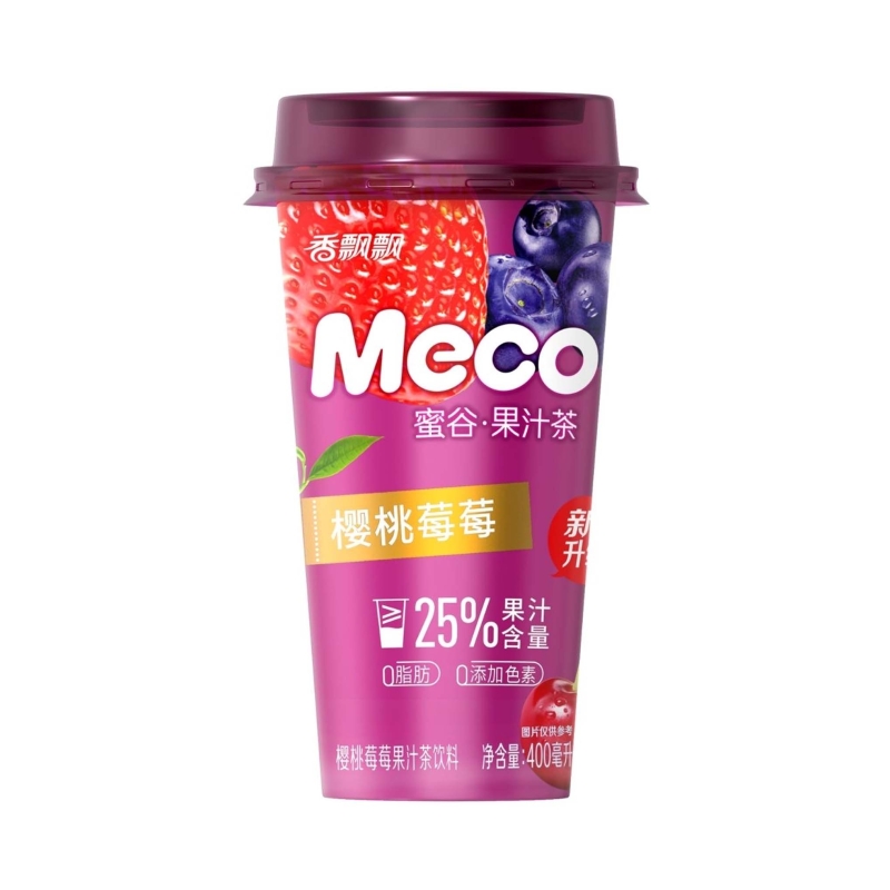 香飘飘MECO果汁茶樱桃莓莓味 15/400ML