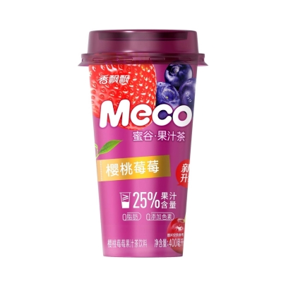 BEBIDA DE CEREZA Y FRESA MECO 15/400ML