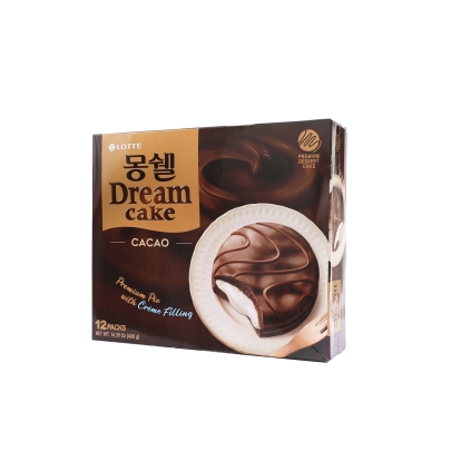 PASTEL DE CACAO RELLENO CREMA LOTTE  12PCS 8/384G