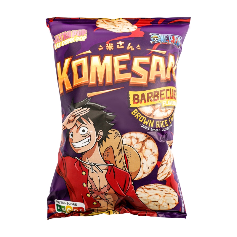 CHIPS DE ARROZ SABOR BBQ "ONE PIECE" KOMESAN 24/60G