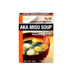 SOPA DE MISO AKA MISO JAPONESA INST. S&B 日本S&B速食海带味增汤  24/30G