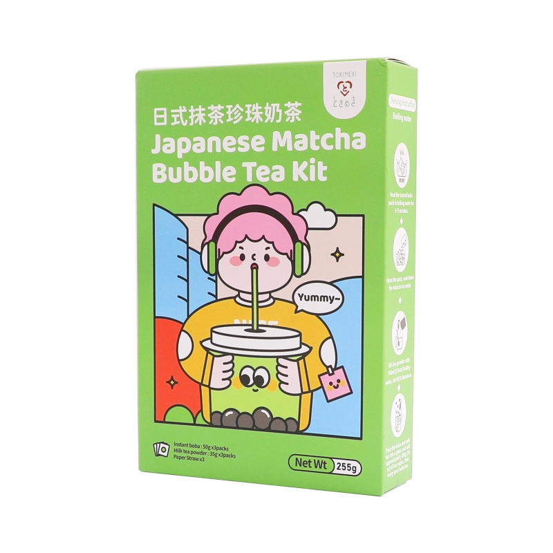 BEBIDA INST. MATCHA BUBBLE TEA TOKIMEKI 24/255G