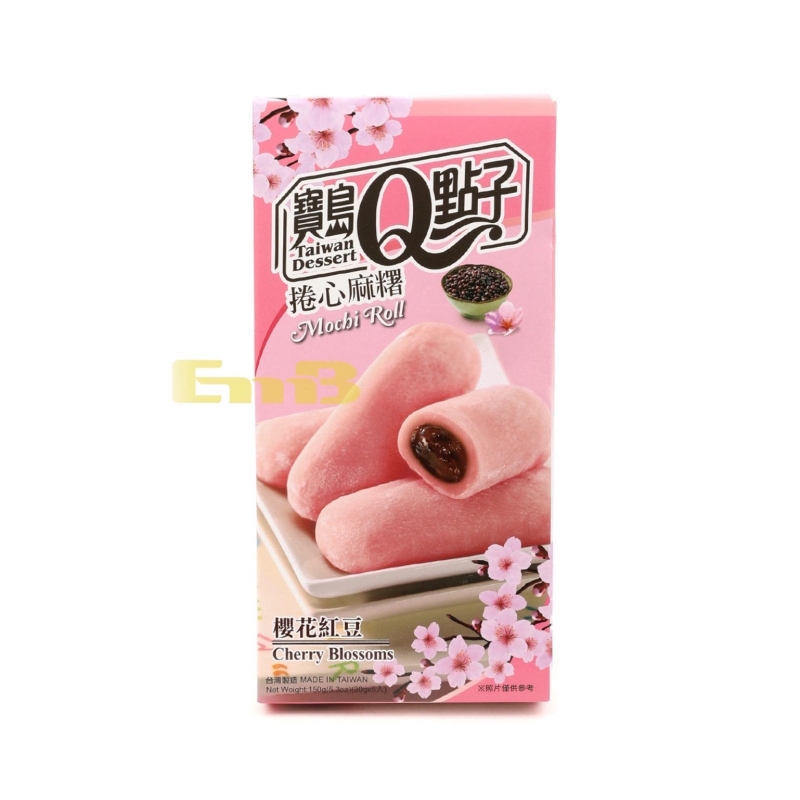 宝岛Q点子捲心麻糬樱花红豆味 24/150G