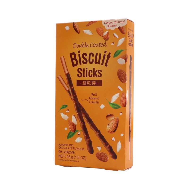 BISCUIT STICKS SABOR ALMENDRA Y CHOCO YUMMY 40/45G