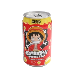 BUBBLE TEA SABOR FRESA Y MELOCOTON ONE PIECE BOBBASAN 320ML