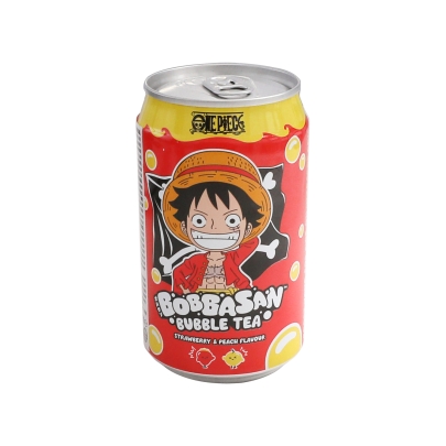 BUBBLE TEA SABOR FRESA Y MELOCOTON ONE PIECE BOBBASAN 320ML