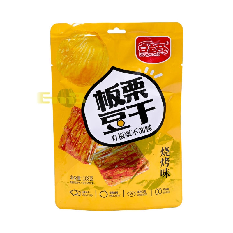 APERITIVO DE CASTANA SABOR BBQ DDQ  豆多奇板栗豆干(烧烤味) 30/108G