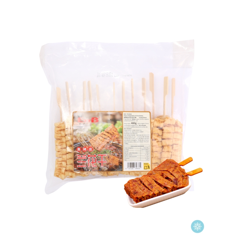 BROCHETAS DE SOJA CONGELADO EMB 12UDS 480G