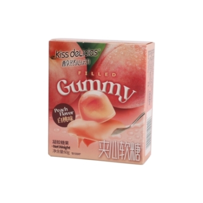 Caramelo Con Sabor Melocoton Kiss 60 g