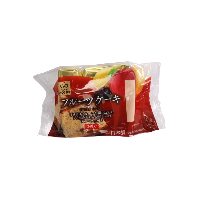 Pastel Sabor Frutas Sakura seika 3Pcs 130 g