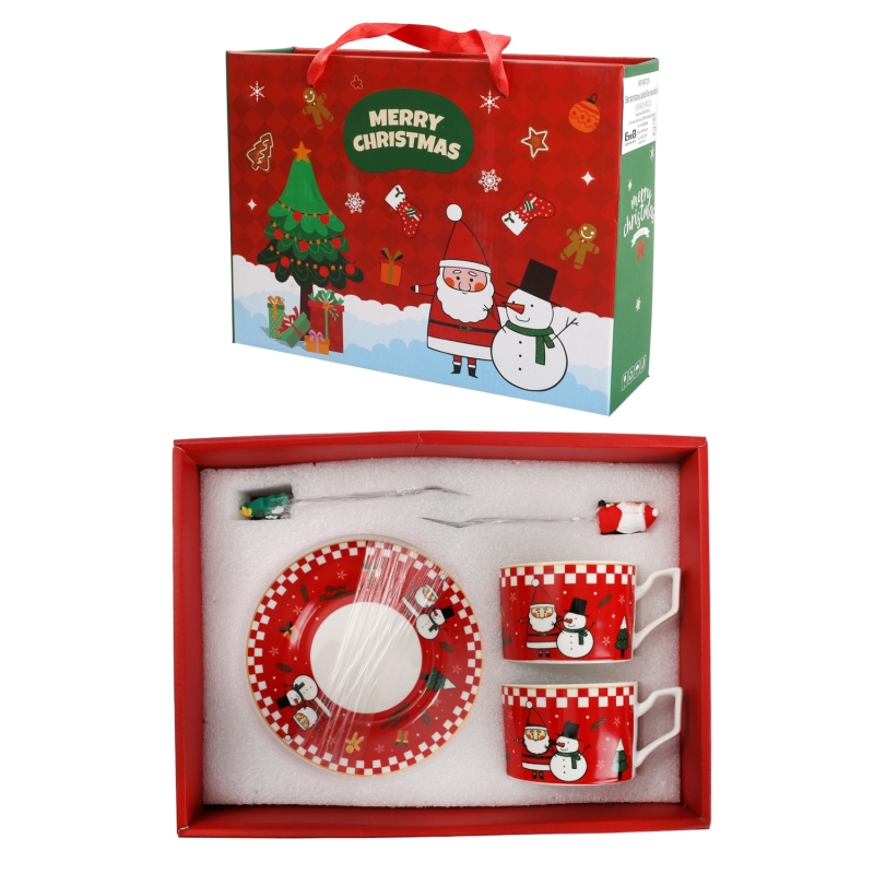 Set De Taza Y Platillo Navideño 200 ml