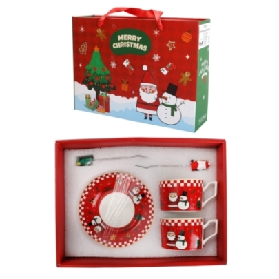Set De Taza Y Platillo Navideño 200 ml