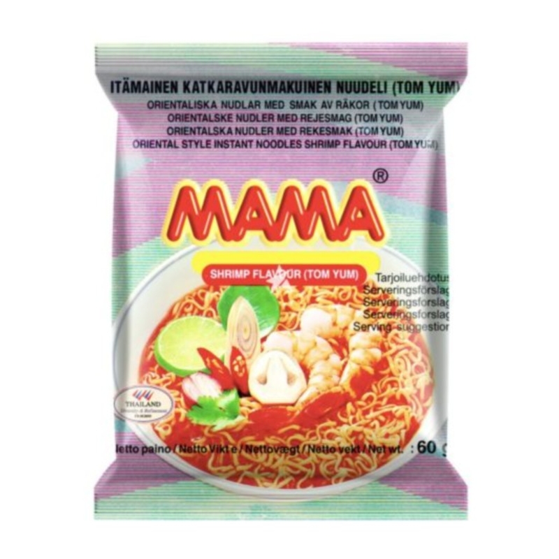 Tallarines inst. sabor gambas TOM YUM MAMA 60g