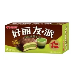 PASTEL CON SABOR A MATCHA HAOLIYOU 好丽友清新抹茶本味派 16/216G