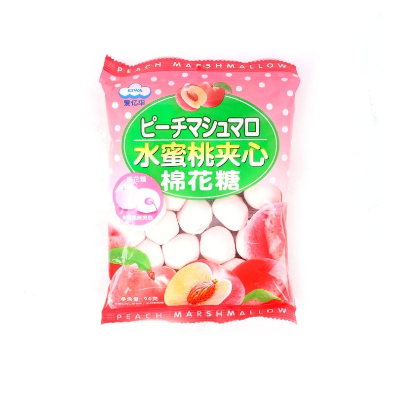 爱亿华水蜜桃夹心棉花糖 20/90g 爱亿华水蜜桃夹心棉花糖 20/90g