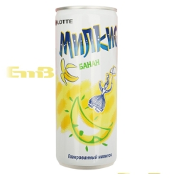 韩国乐天MILKIS香蕉牛奶碳酸饮料 30/250ML
